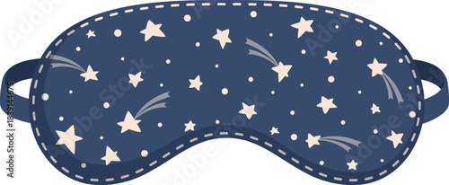 Sleep mask with stars pattern creating night sky