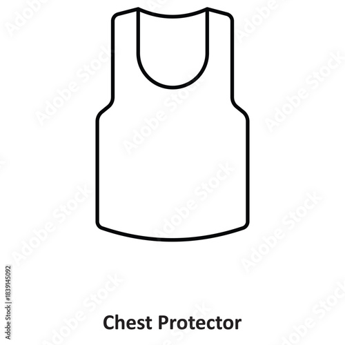Chest Protector Vector icon which can easily modify or edit