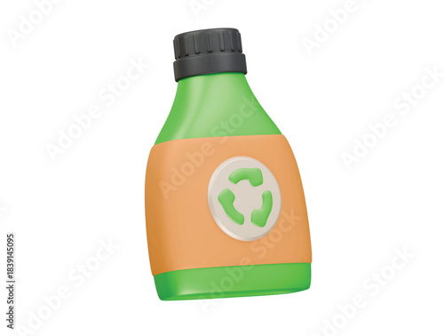 eco friendly detergent icon 3d illustration render