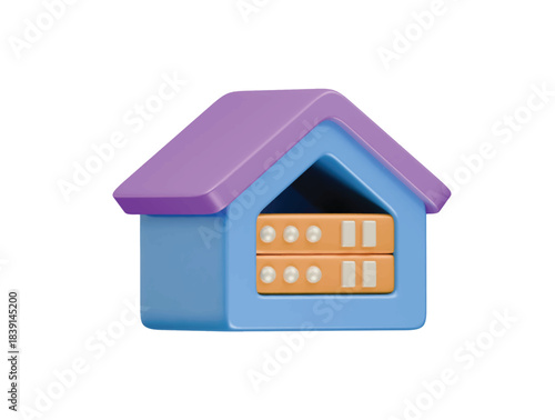 server room icon 3d illustration render