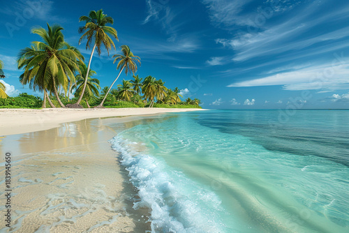 Paradise Shore with Crystal-Clear Turquoise Waters