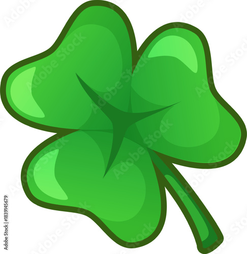 Four leaf clover symbolizing luck and good fortune
