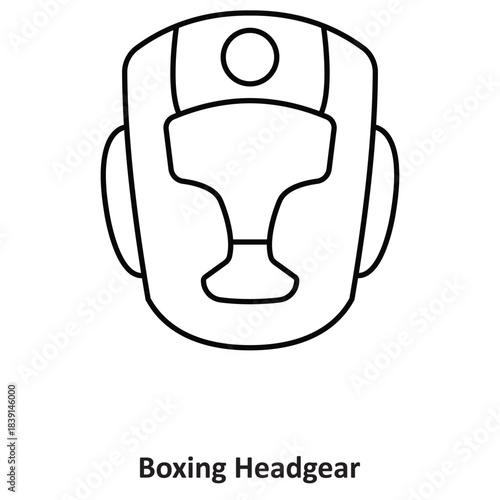 Boxing Headgear Vector icon which can easily modify or edit