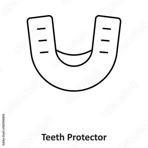  Teeth Protector Vector icon which can easily modify or edit