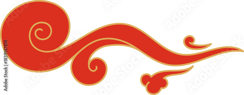 Traditional Chinese swirling auspicious ruyi cloud design