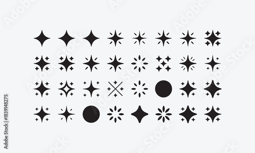 Black silhouettes of animals and birds vector set