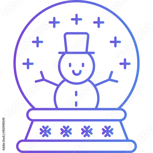 Crystal Ball Gradient Icon Colorful Magic & Fortune Teller Vector Illustration