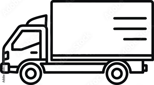 Side View Delivery Truck Vector