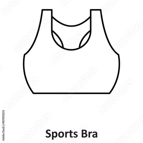 Sports Bra Vector icon which can easily modify or edit