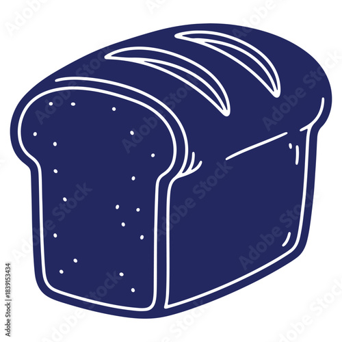 Delicious loaf of bread with a sliced top bakery fresh and ready to eat for breakfast lunch or dinner