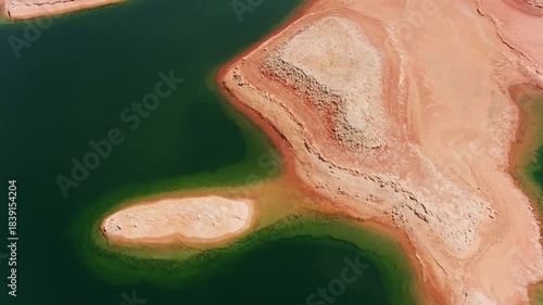 Aerial view of scenic Lake Powell in Utah