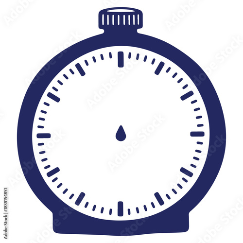 Stylized countdown timer with drop in the center represents time and deadlines in vector format on white background