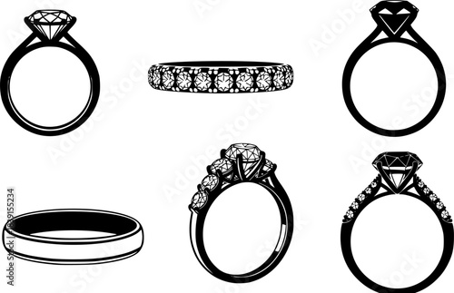 Engagement Ring Clipart SVG Cut File | Diamond Ring Svg | Wedding Ring Svg | Ring Svg | Diamond Wedding Ring Svg | Gold Ring Svg | Engagement Ring Svg Bundle