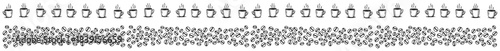 Hand drawn coffee borders set with cups and beans vector sketch style dividers