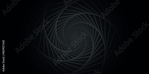Abstract background with simple and modern twisted geometric lines design. Futuristic dark background concept for cover, brochure, presentation, certificate and website. VOL. 6