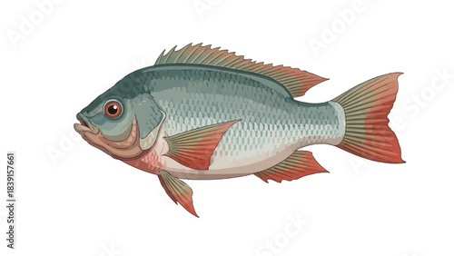fish on a white background vector
