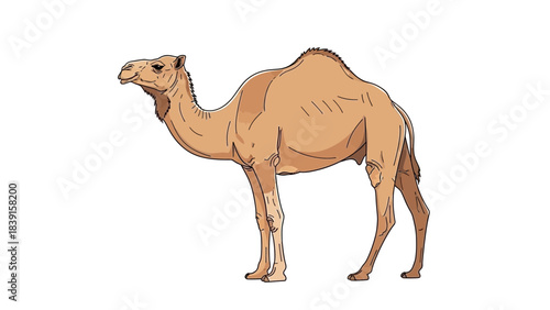 camel isolated on white vector
