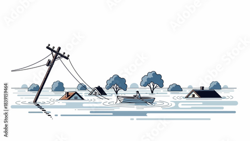 flood disaster vector