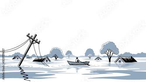 flood disaster vector