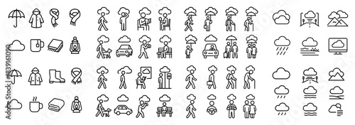Weather and outdoor activity icons collection