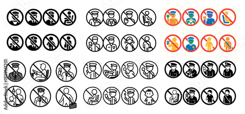 Diverse no smoking and no pets signs collection