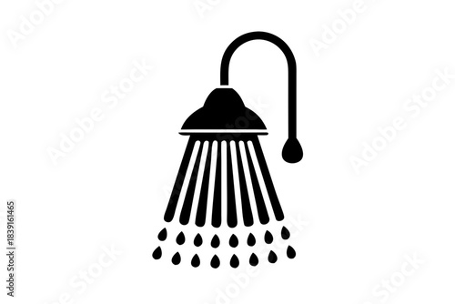 shower bathroom icon,  shower  silhouette art
