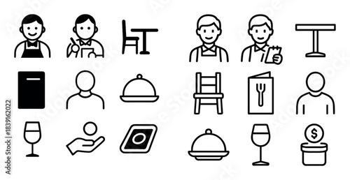 Restaurant Icons Grid