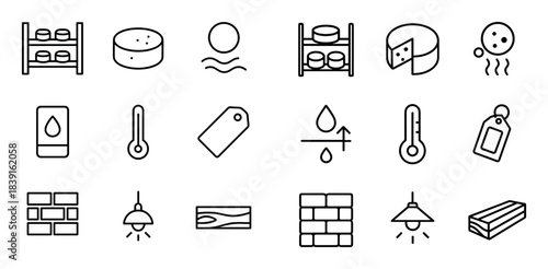 Cheesemaking Icon Set