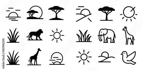 Savannah Sunset Icons