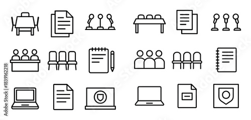 Municipality Icon Set