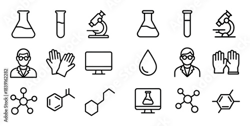 Minimalist Lab Icons