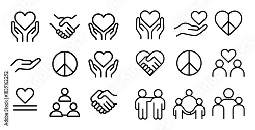Minimalist Solidarity Icons