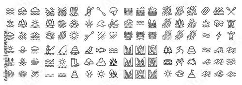 Assorted nature and recreation icons