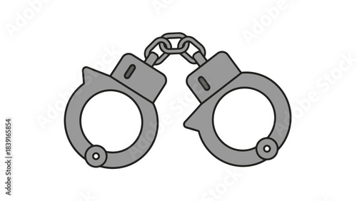 Symbolic Image of Handcuffs Representing Justice Security Arrest Crime and Freedom
