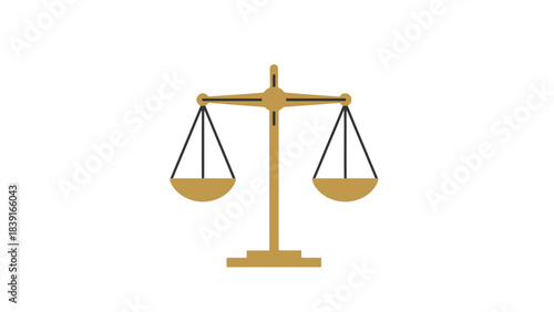 Golden Scales of Justice symbolize fairness law and balance in conceptual legal or business contexts