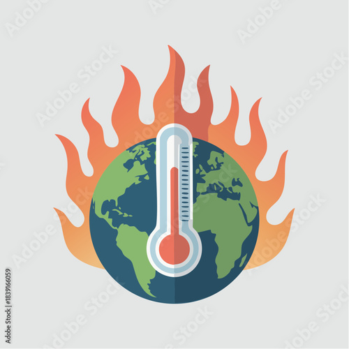 Global Warming and Climate Change Concept.