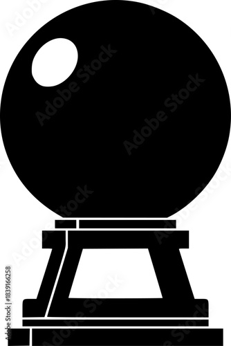 Mystical Crystal Ball Fortune Vector