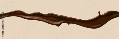 Chocolate splash. Liquid choco wave. Vector illustration