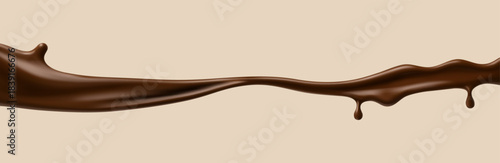 Chocolate splash. Liquid choco wave. Vector illustration