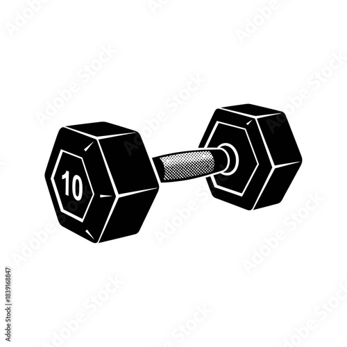 Black dumbbell weightlifting equipment for fitness