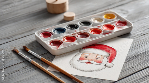 A child's watercolor drawin...