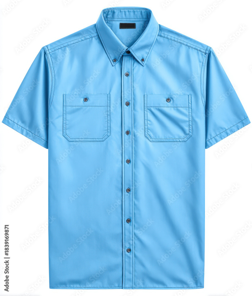 Naklejka premium Blue shirt isolated on white