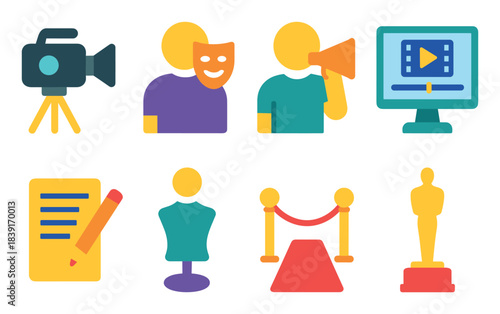 Film Industry Icon Set