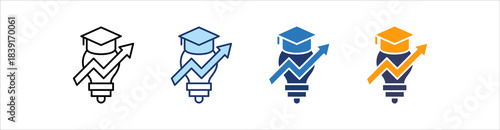 Lifelong Learning Icon Set Multiple Style Collection