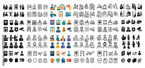 Travel and airport icons collection