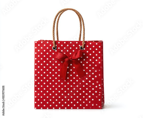 Gift bag isolated on white