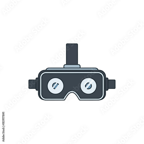 Virtual Reality Headset Icon VR Goggles Vector Illustration