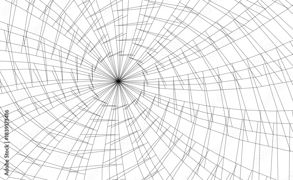 Obraz premium spiral tower abstract geometric shape 3d