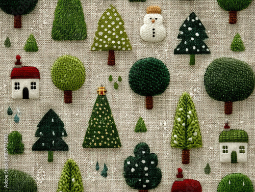 Christmas trees background