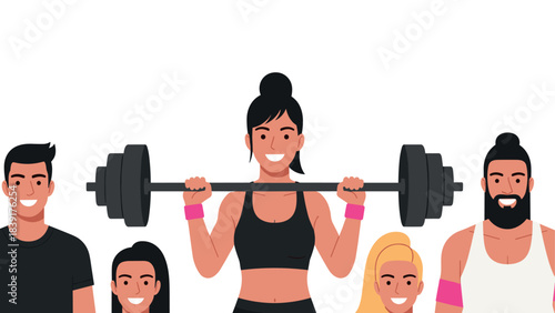 Diverse group of happy people engaged in fitness with smiles and energy